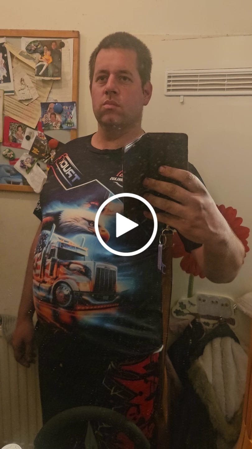 Customer video review of Unisex Shirt, Custom Name Trucker T-Shirt, USA Flag Shirt, Trucker American T-Shirt