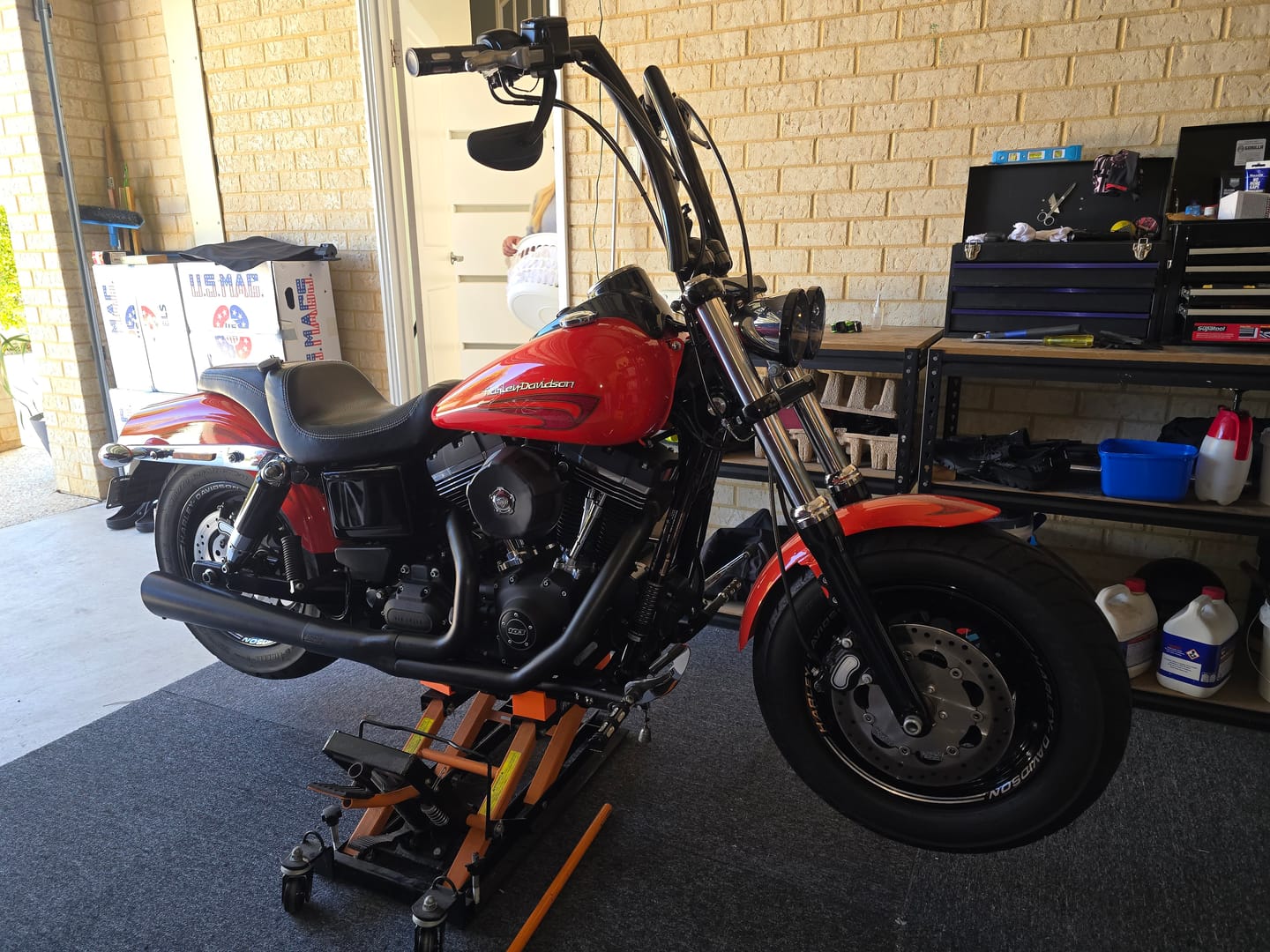 Customer photo review of 99-17 Dyna lift block adapters
