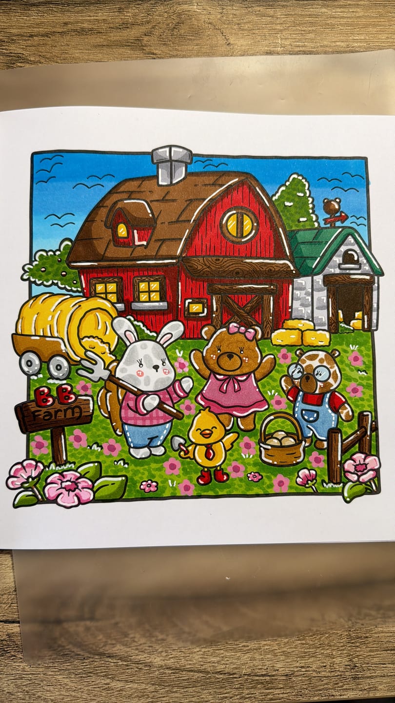 Customer photo review of Ohuhu Honolulu Brush Markers - Large Set