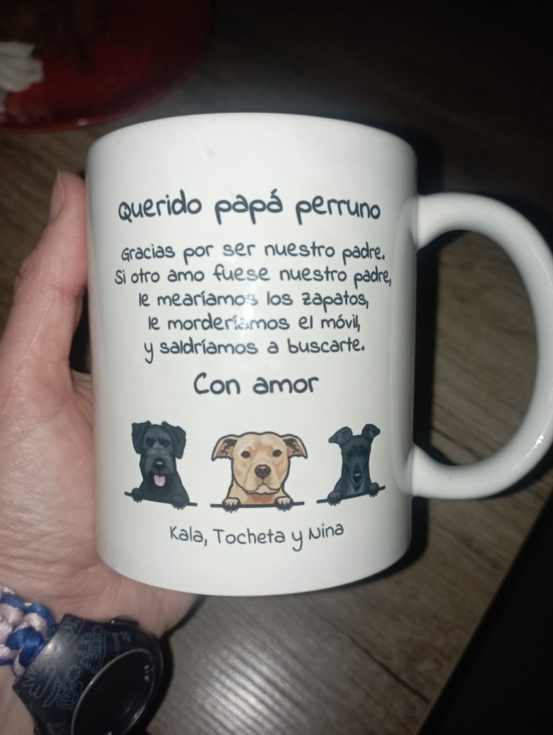 Customer photo review of Querido papá perruno - Taza personalizada