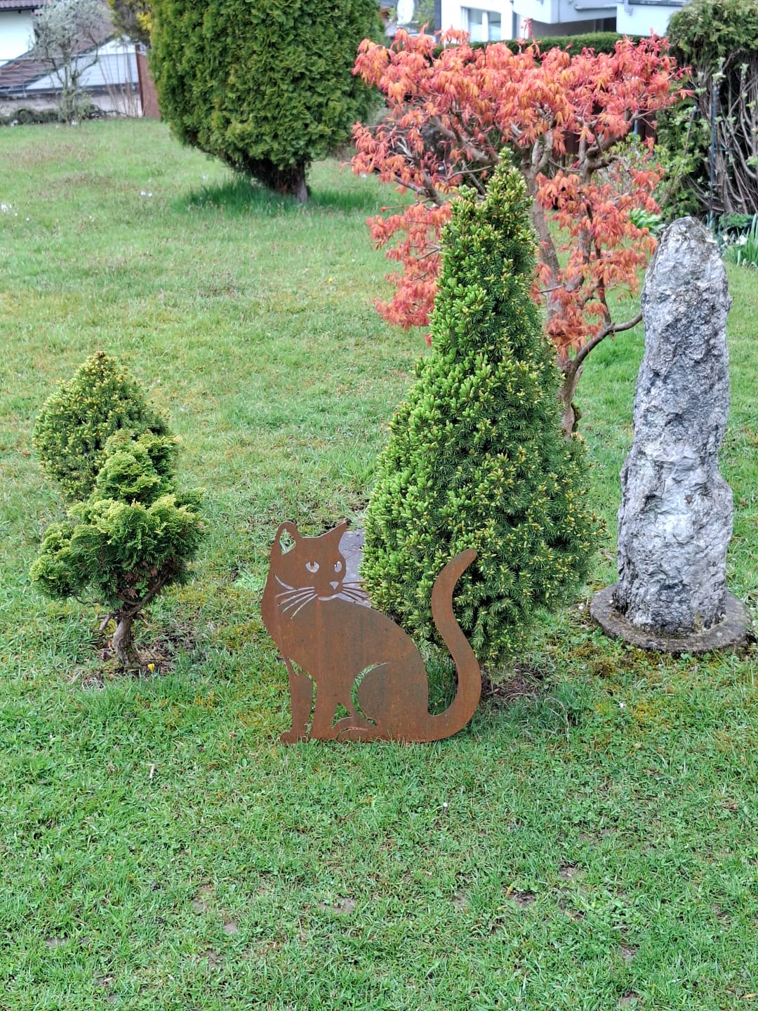 Customer photo review of Gartenstecker Katze sitzend