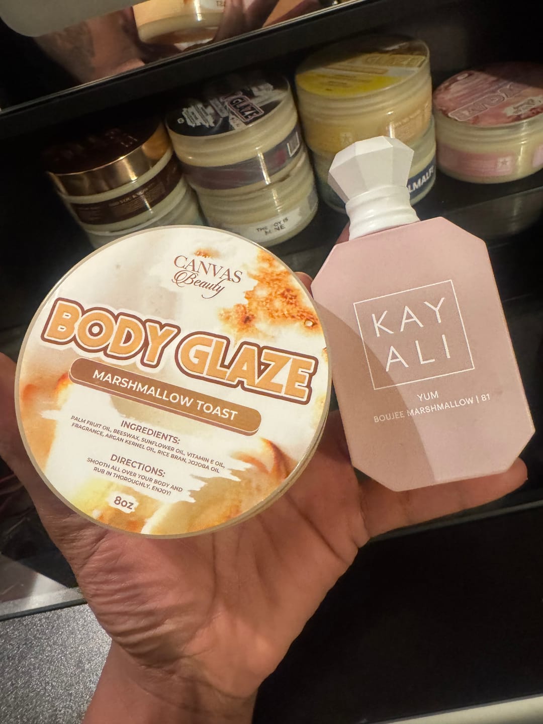 Customer photo review of (NEW) BODY GLAZE: MARSHMALLOW TOAST