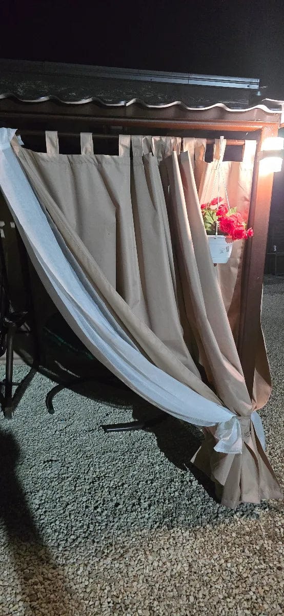 Customer photo review of Leichte Outdoor Voile Gardine nach Maß mit Klettaufhängung · Calvera