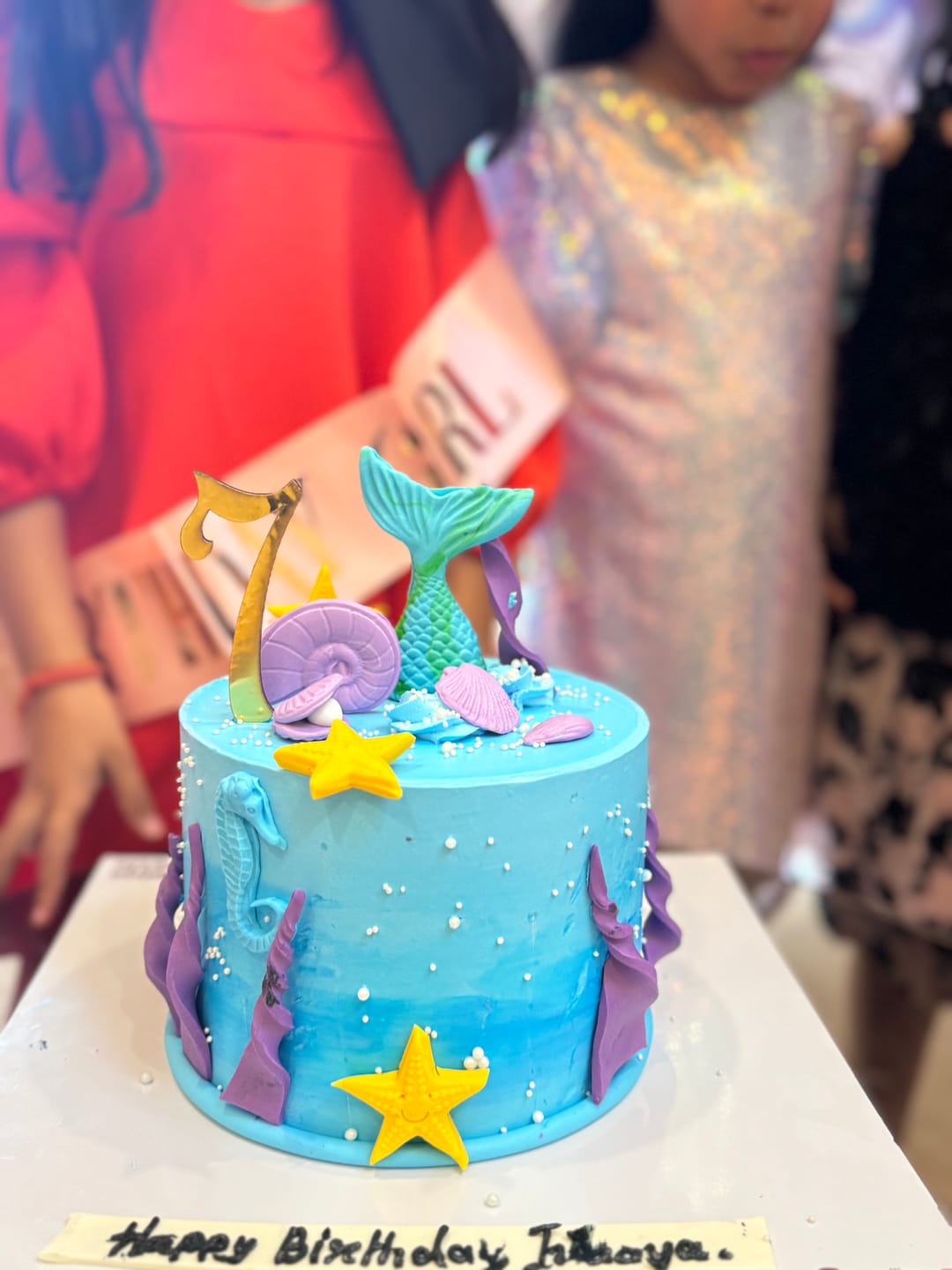 Customer photo review of Mermaid Wave Birthday Cake