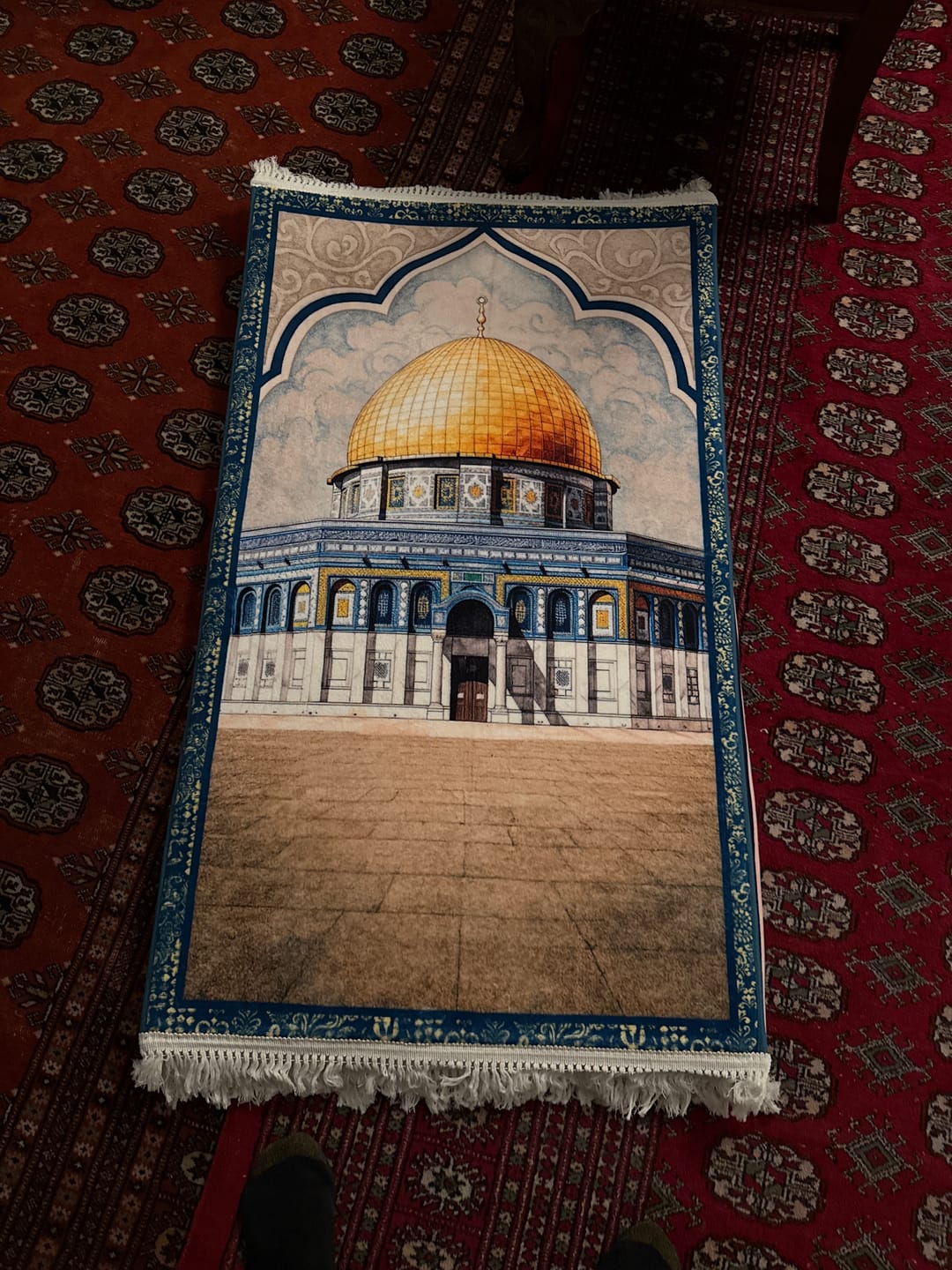 Customer photo review of Al Aqsa WaterColour  Padded Prayer Mat