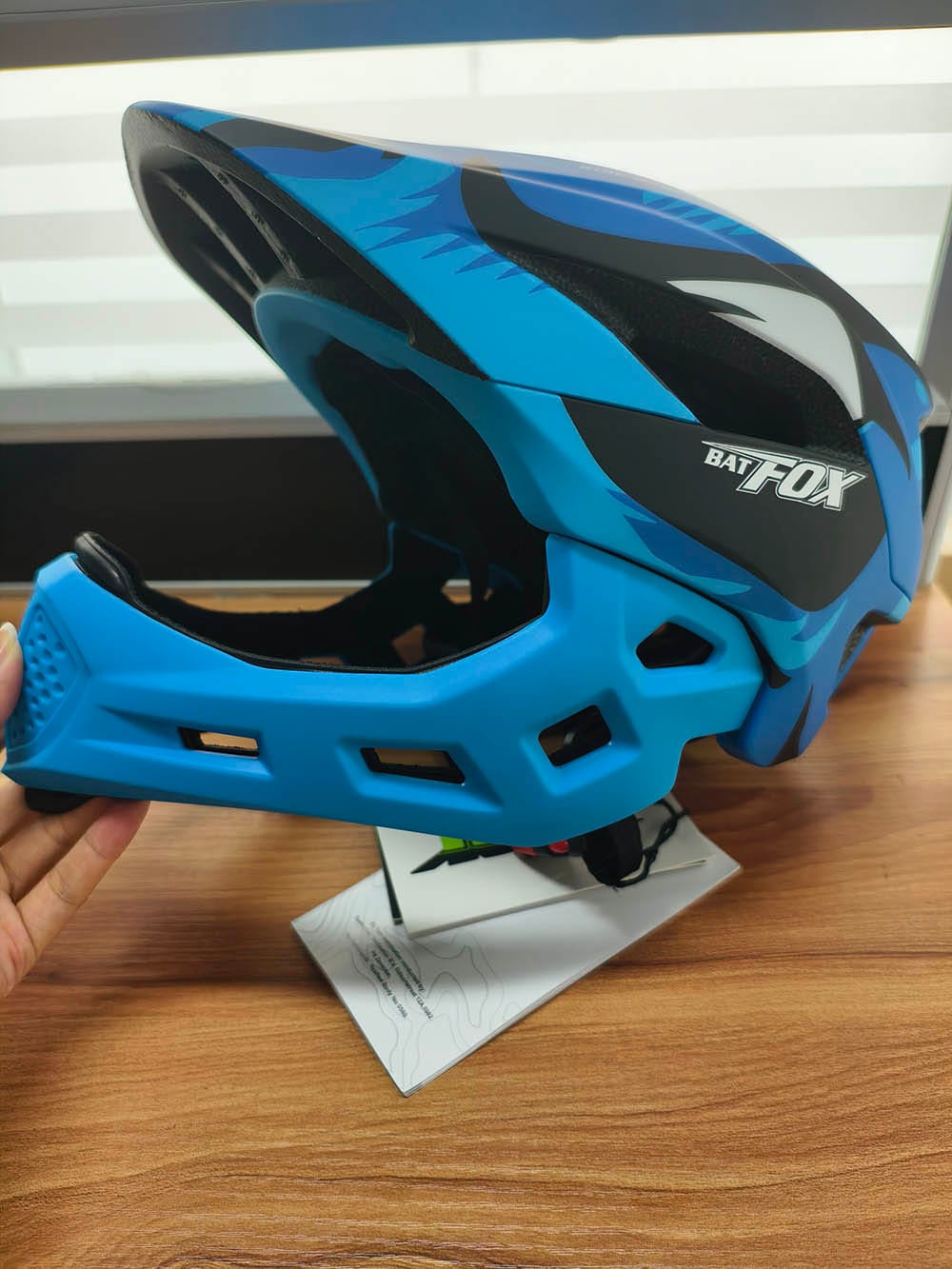 Customer photo review of BATFOX 2-in-1 Kids Teens Full-Face Helmet