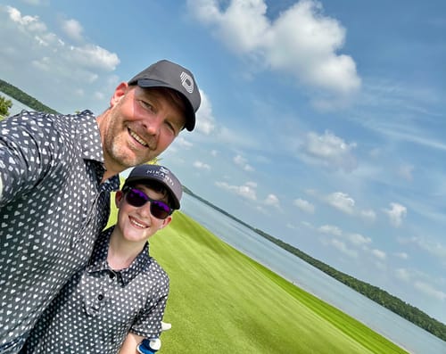 Customer photo review of Youth Poker Pattern Golf Polo