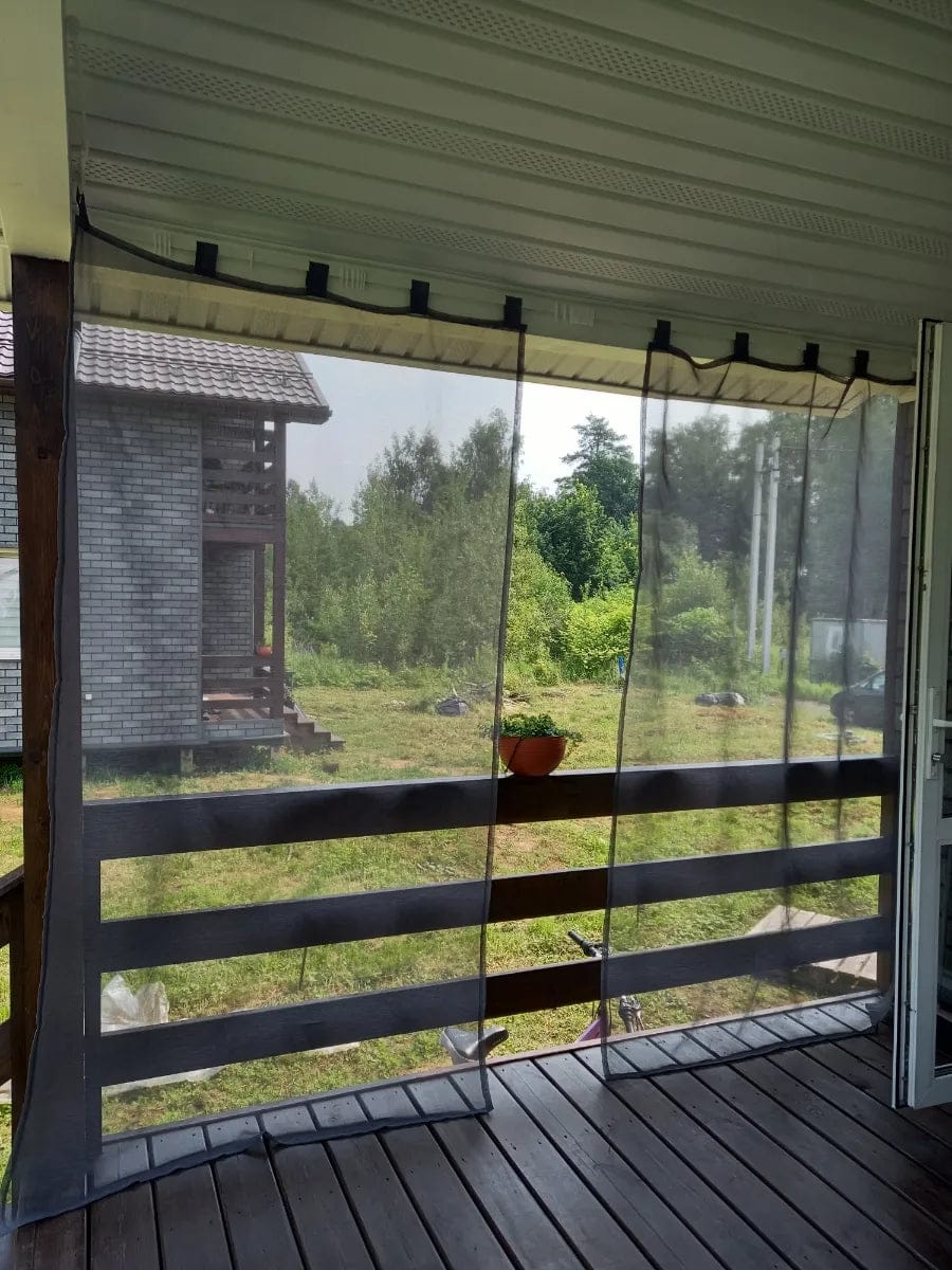 Customer photo review of Leichte Outdoor Voile Gardine nach Maß mit Klettaufhängung · Calvera