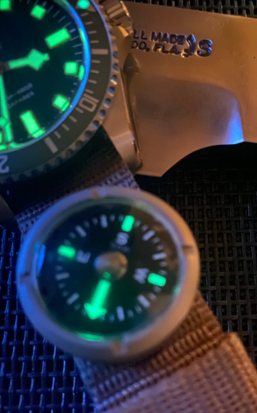 Customer photo review of W.O.E. Submersible Wrist Compass 2.0