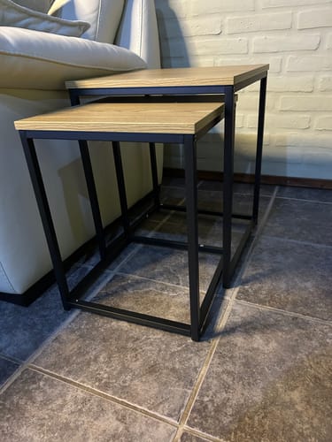 Customer photo review of Set X2 Mesas Nido Ratona Living Negro