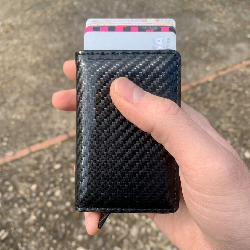 Customer photo review of Carbon Wallet - Tarjetero RFID