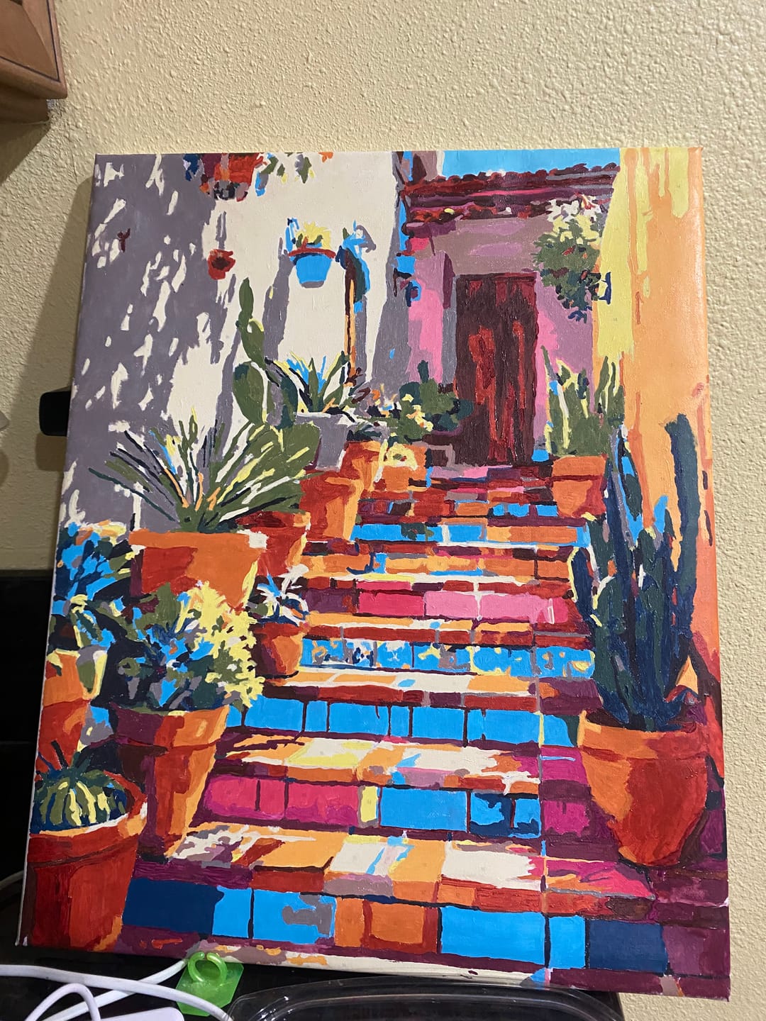 Customer photo review of Stairs to Mexico | Paint by Number