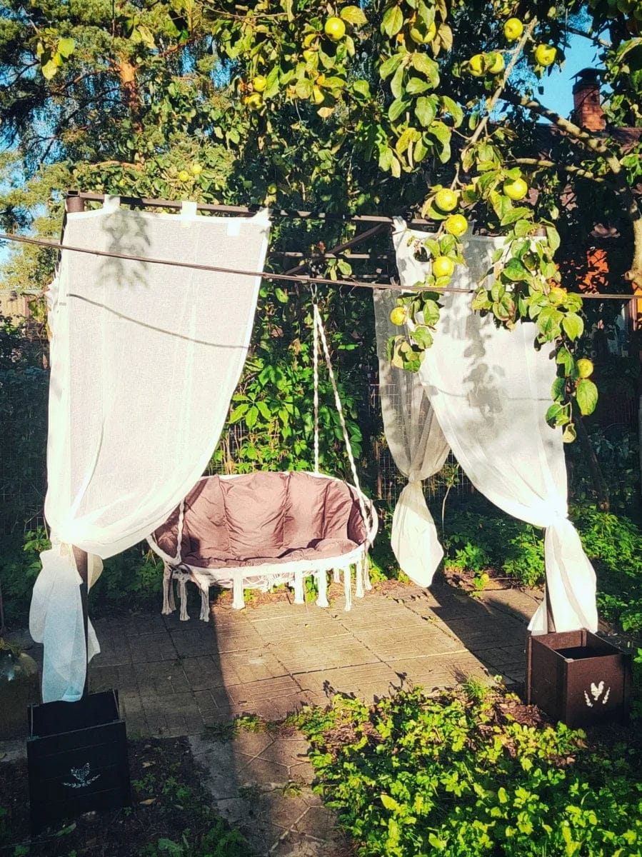 Customer photo review of Leichte Outdoor Voile Gardine nach Maß mit Klettaufhängung · Calvera