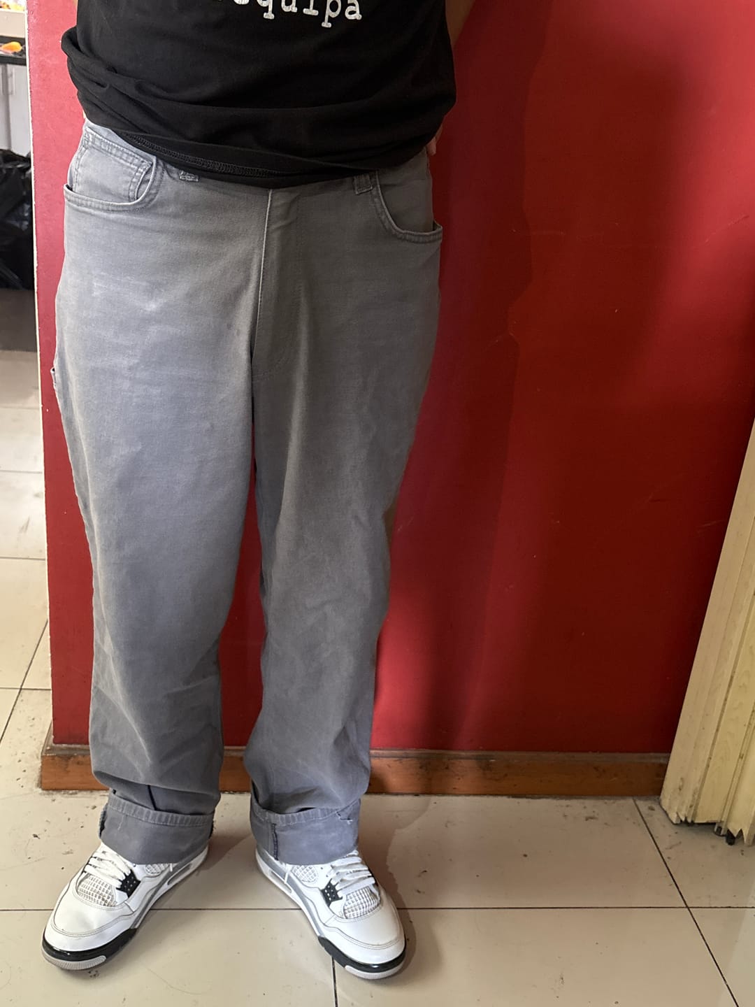 Customer photo review of Vintage Carhartt Charcoal Cargo Pant (32)