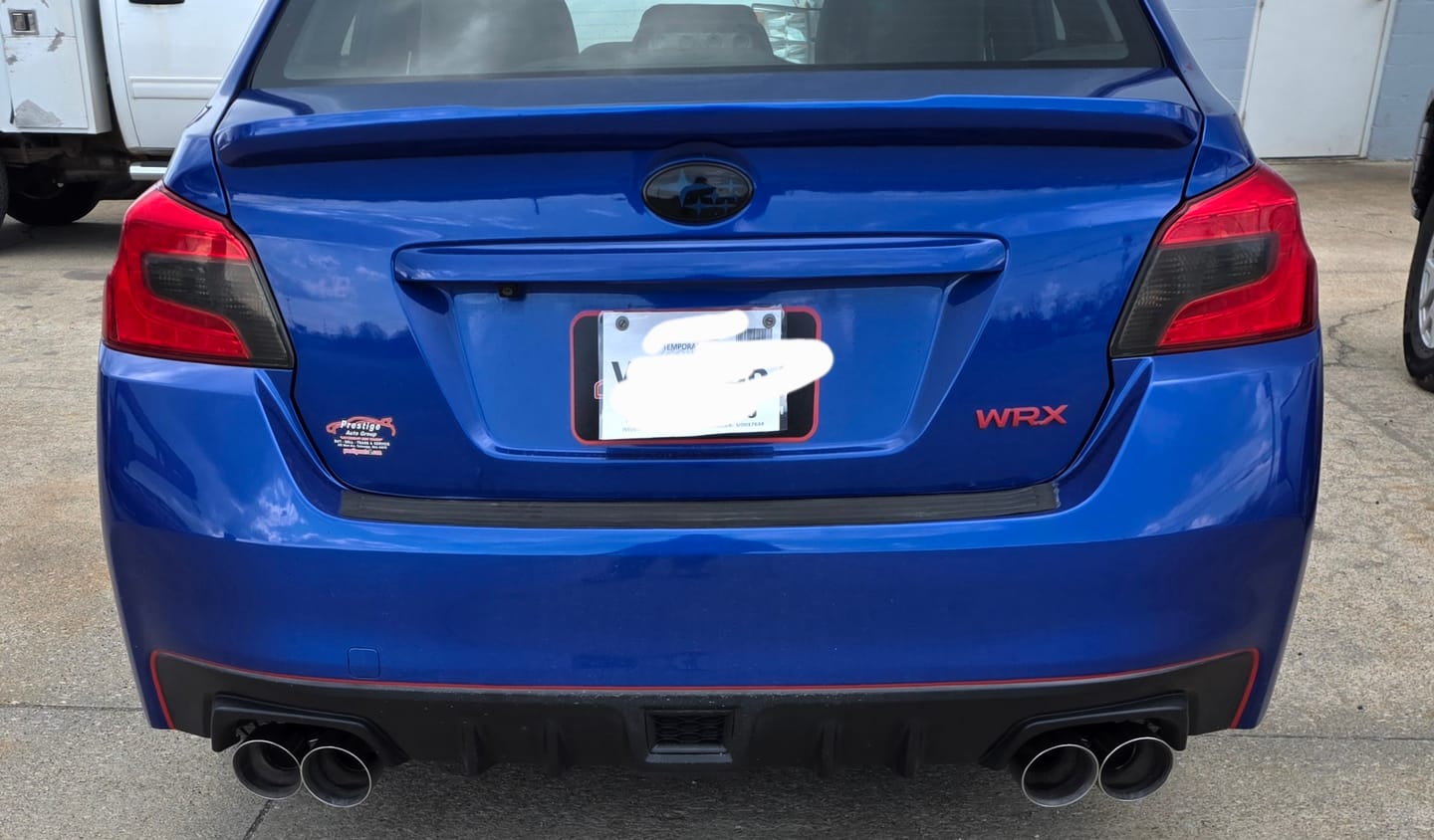 Customer photo review of 2015-21 Subaru WRX / STi Muffler Delete Axle Back 4 Inch Quad Tips Exhaust
