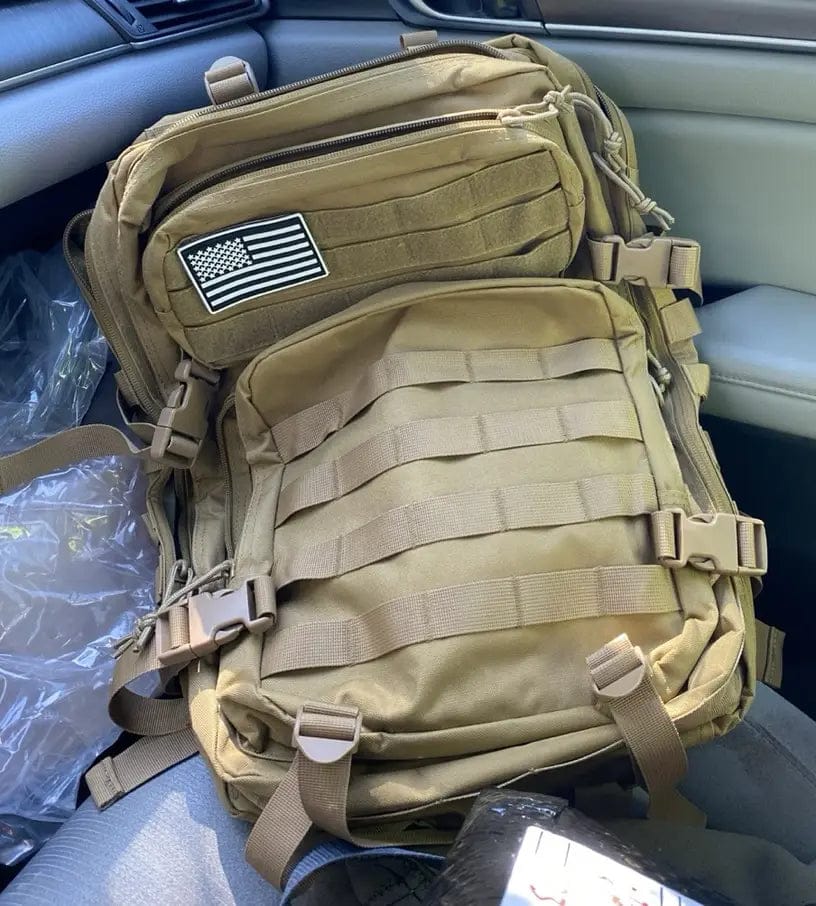 Customer photo review of Falour Elite Outdoor Tactical Assault Backpack – Durable Hiking & Travel Pack