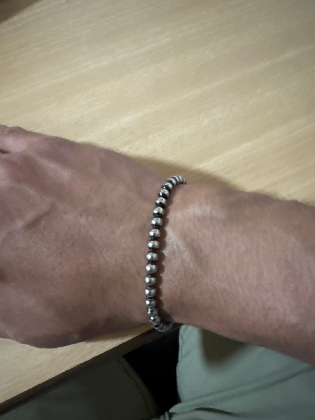 Customer photo review of Black-Accented Sphere Link Bracelet
