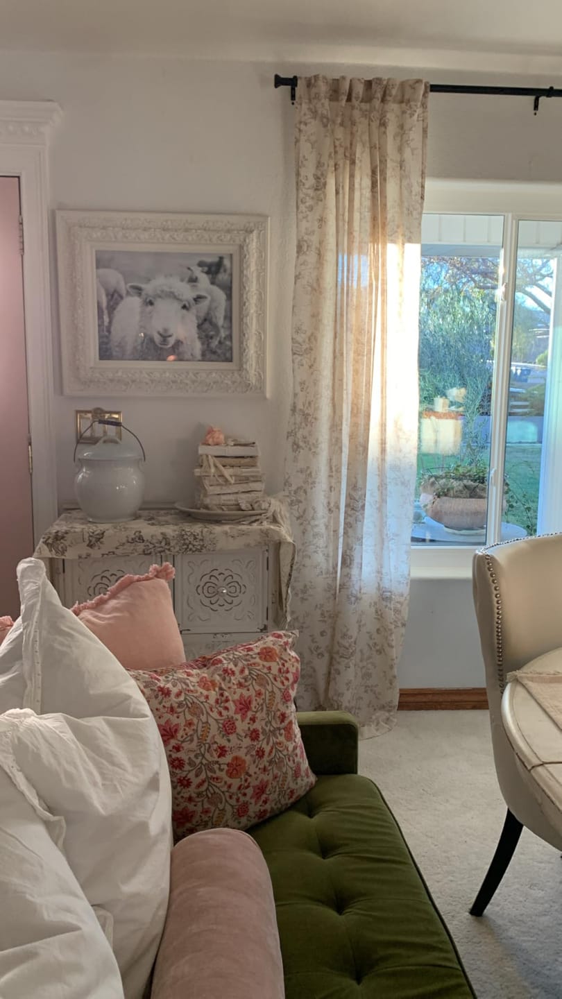 Customer photo review of Amelie Floral Linen Blend Curtains