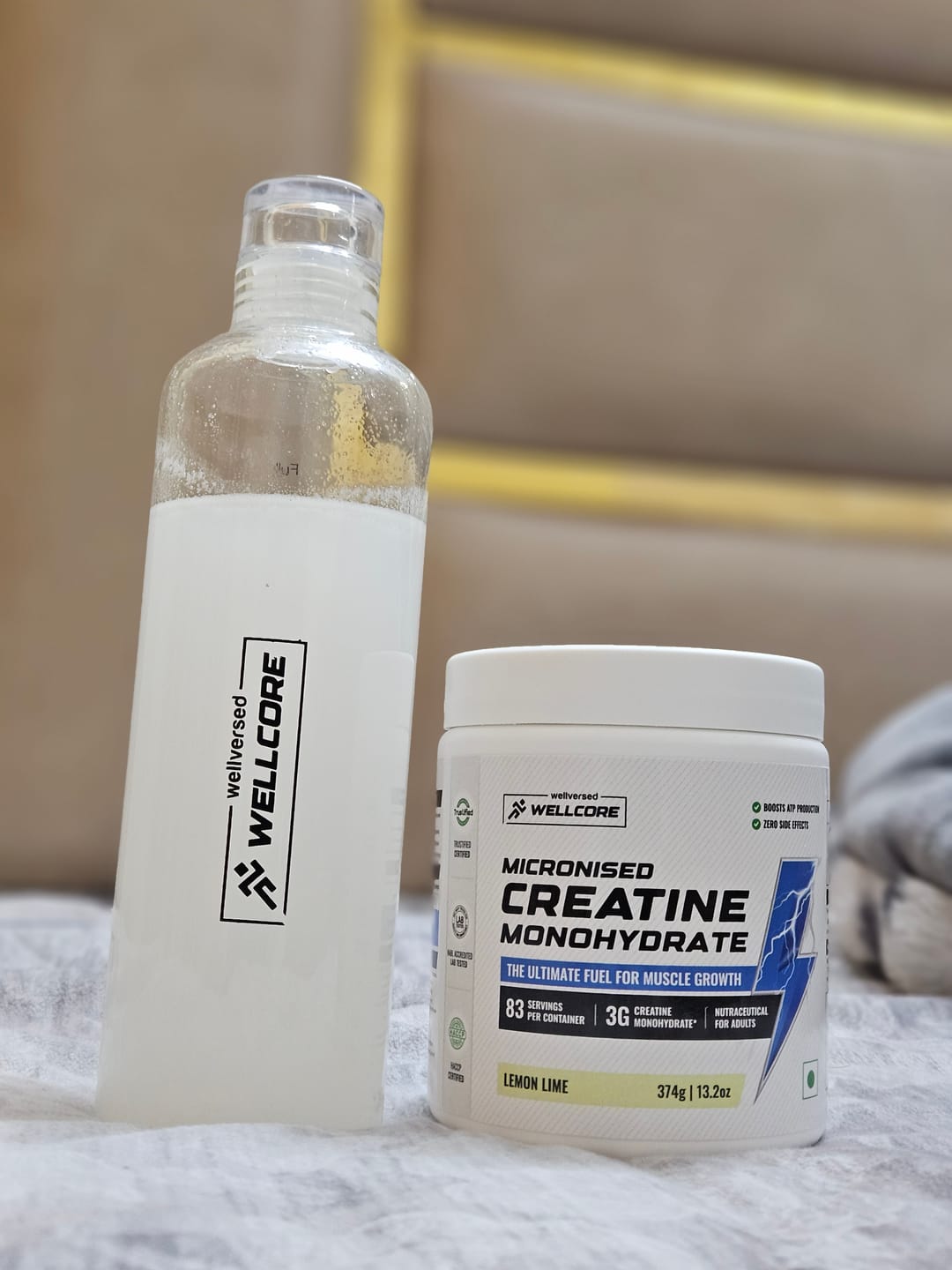 Customer photo review of Wellcore - Pure Micronised Creatine Monohydrate | Lemon Lime (374g, 83 servings)