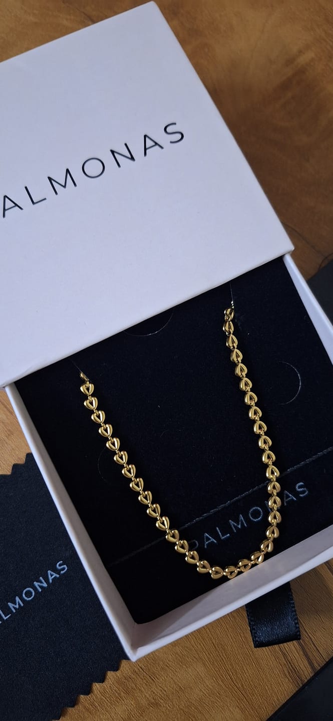 Customer photo review of Heart Link Chain Necklace