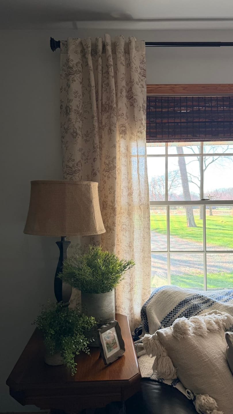 Customer photo review of Amelie Floral Linen Blend Curtains
