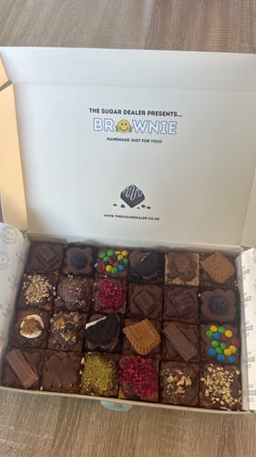 Customer photo review of Mega mixed assortment chocolate brownie