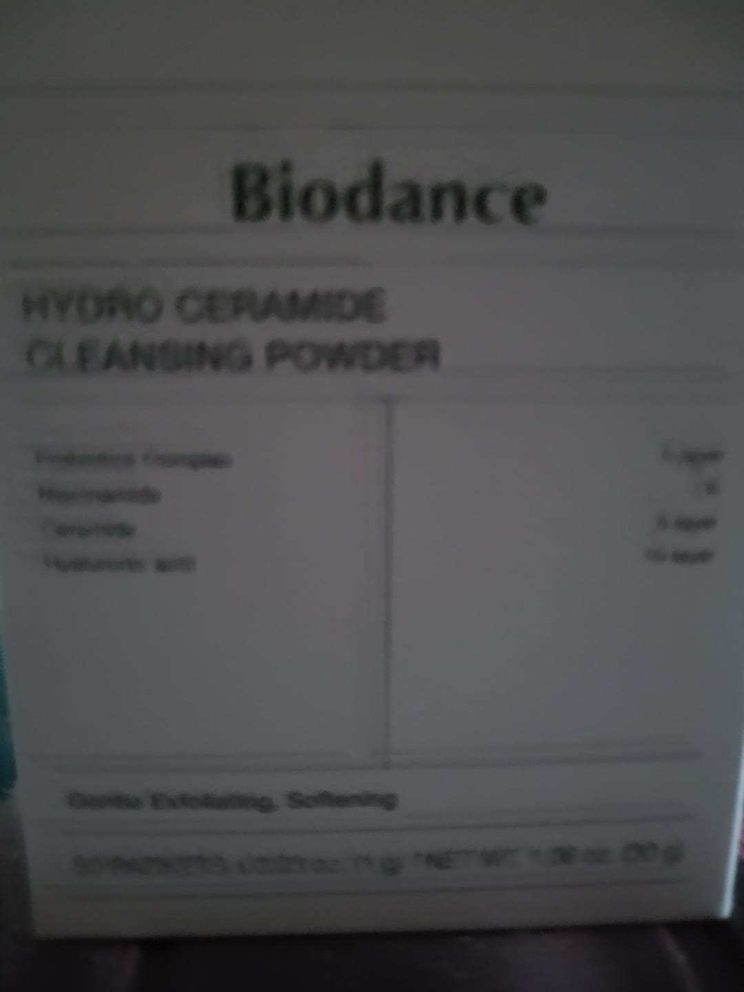 Customer photo review of Enzīmu pūderis Biodance Hydro Ceramide Cleansing Powder