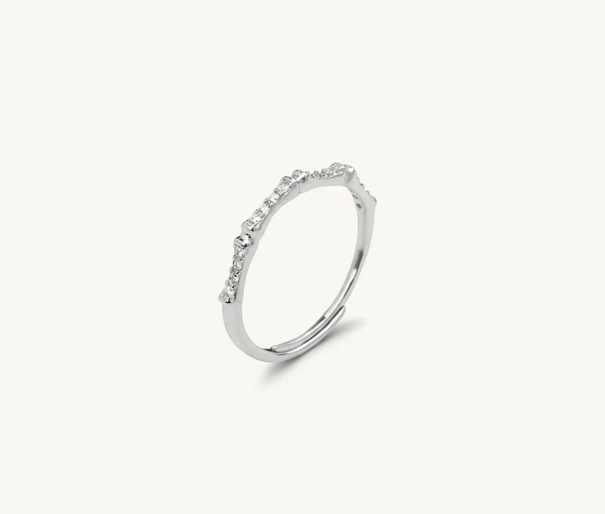 Customer photo review of Dainty Curved 925 Sterling Silver Ring