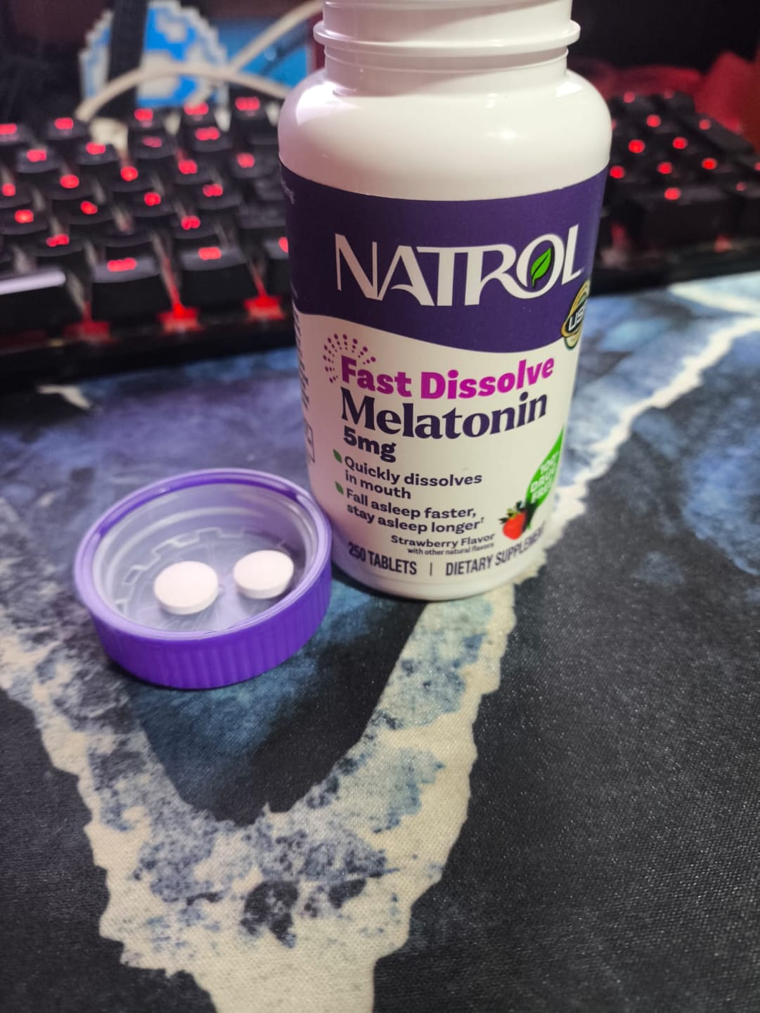 Customer photo review of Natrol - Melatonina 5 Mg 250 Tablets Dissolução Rápida Sabor Morango