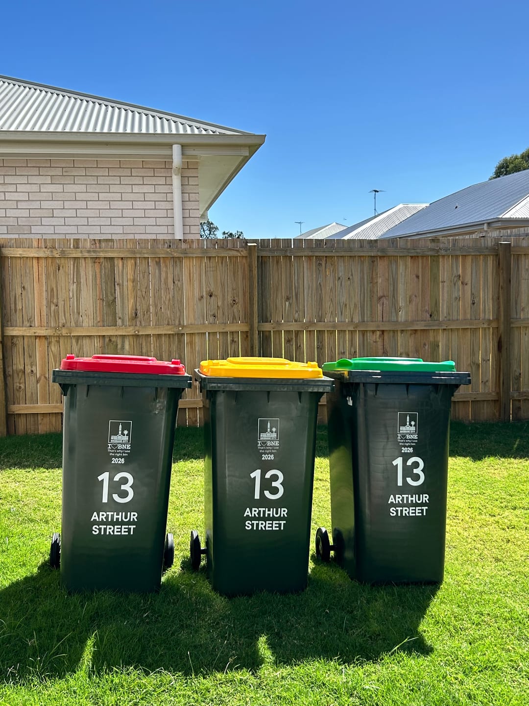 Customer photo review of Wheelie Bin Street Name & Number Sticker