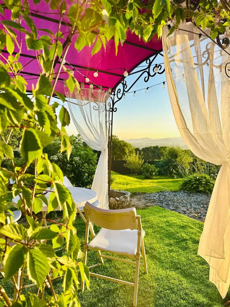 Customer photo review of Leichte Outdoor Voile Gardine nach Maß mit Klettaufhängung · Calvera