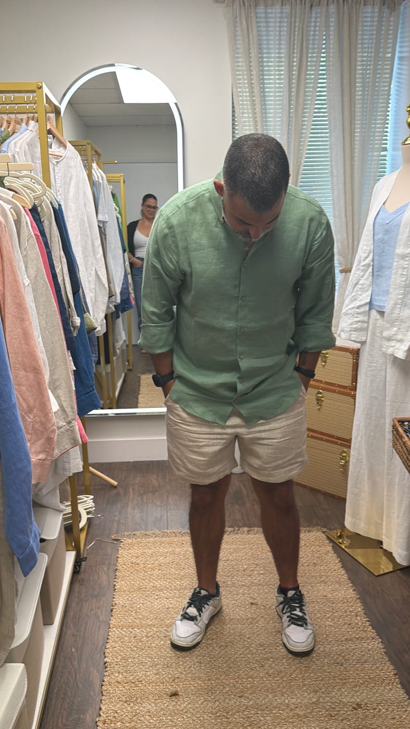 Customer photo review of Destin Linen Shirt