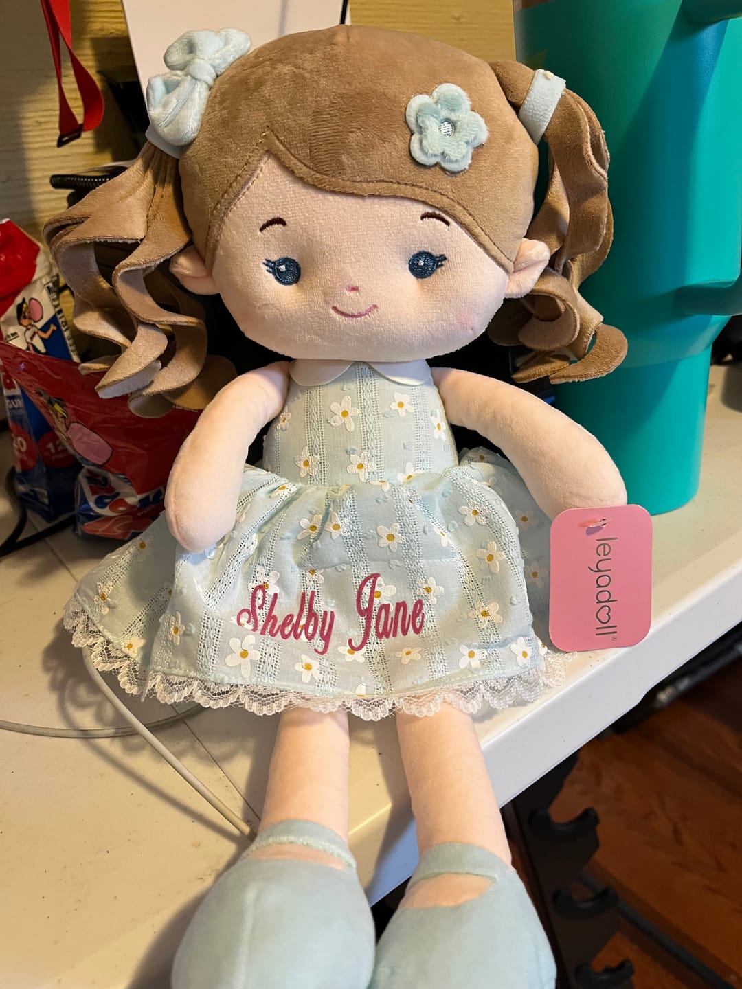 Customer photo review of Leyadoll Soft Plush Personalized Leya Doll, My First Baby Doll