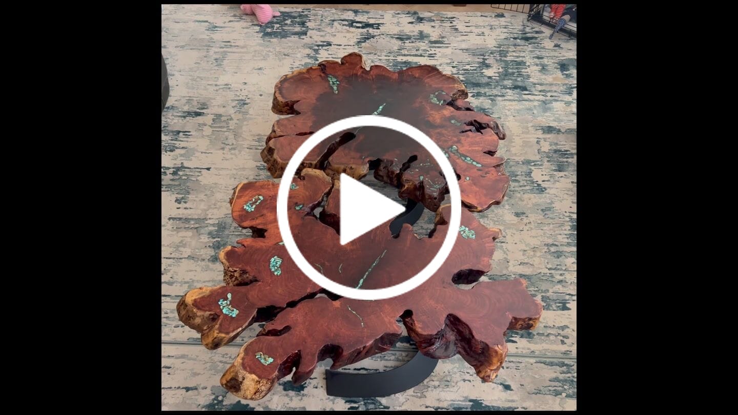 Customer video review of Coffee Table Base 223 Python 16" H DIY Legs for Live Edge Wood Slap Woodworking