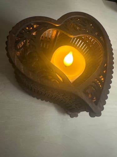 Customer photo review of Heart candle holder 4 bundle laser cut svg file
