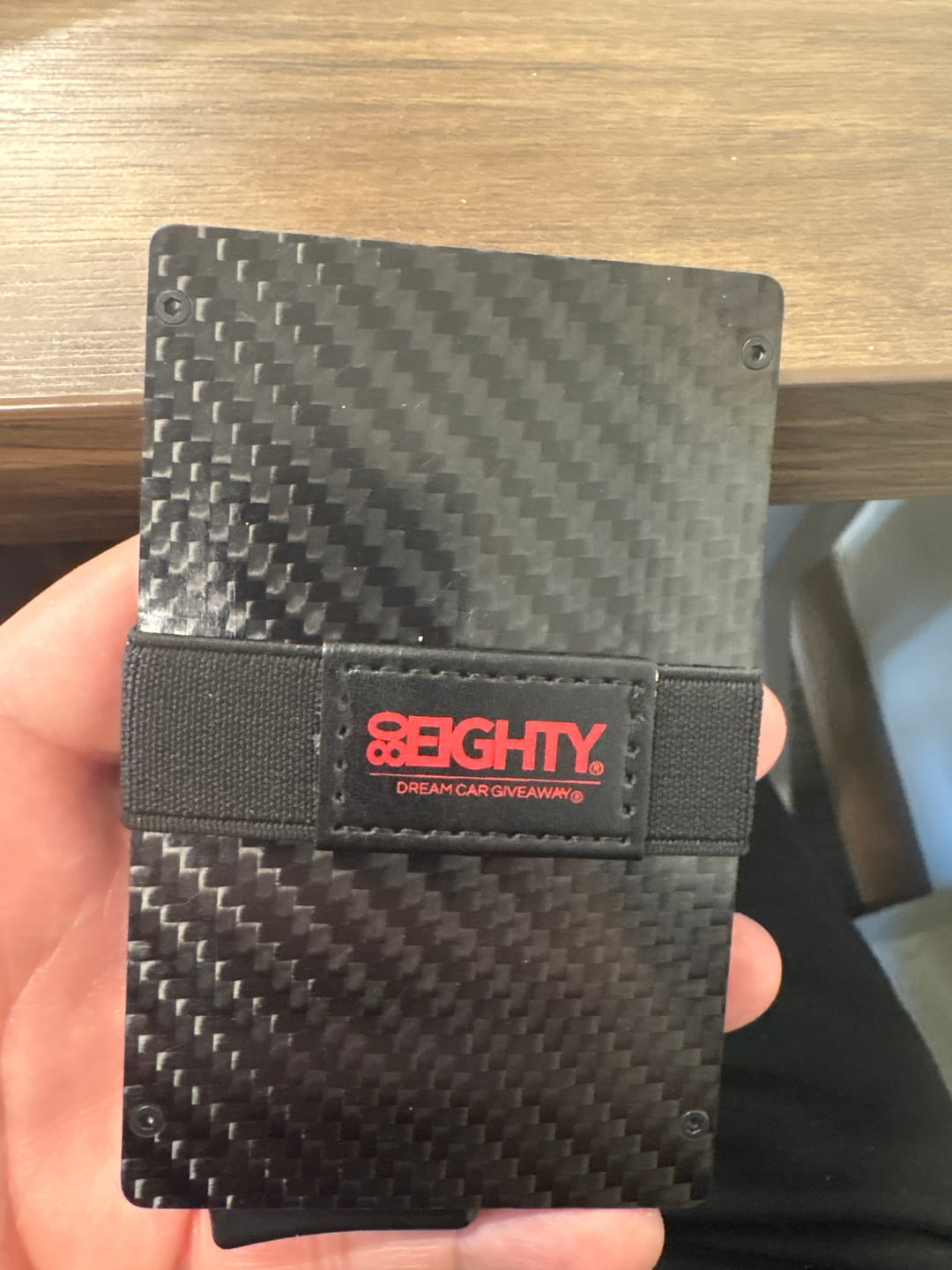 Customer photo review of 80Eighty® Minimalist Carbon Fiber Wallet
