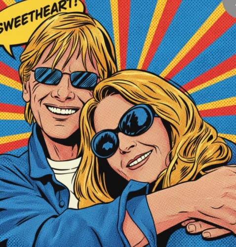 Customer photo review of Aquarel Portret op Tegel - Upload je eigen foto