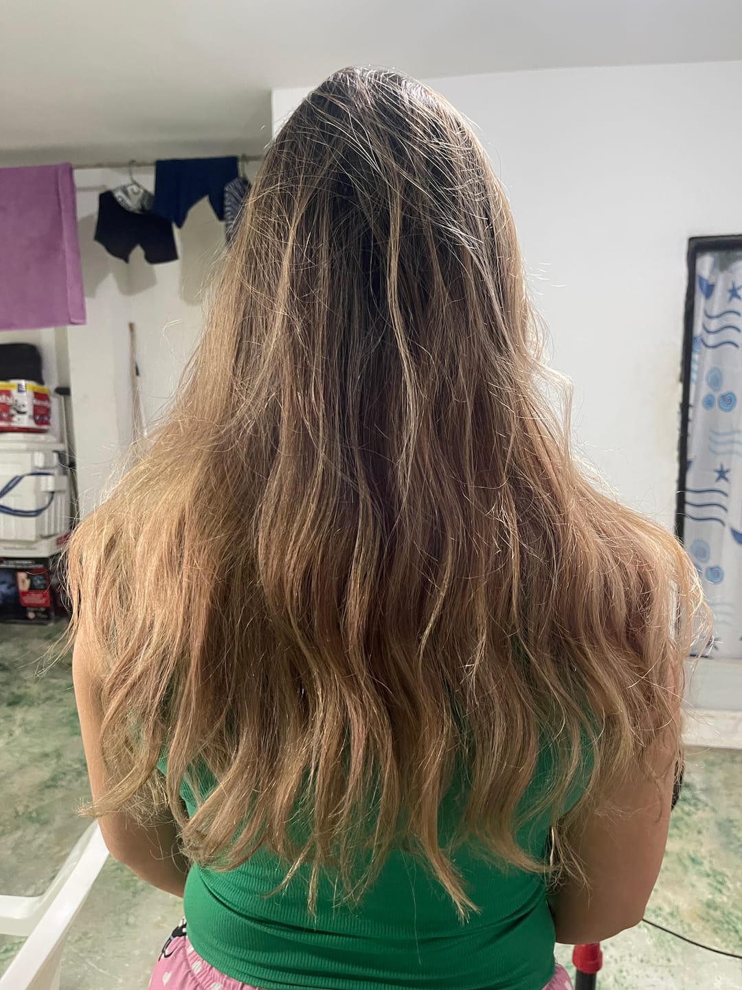 Customer photo review of 🥰 Reparador Total 2 en pasos+ Polimero+ Shampoo crecimiento
