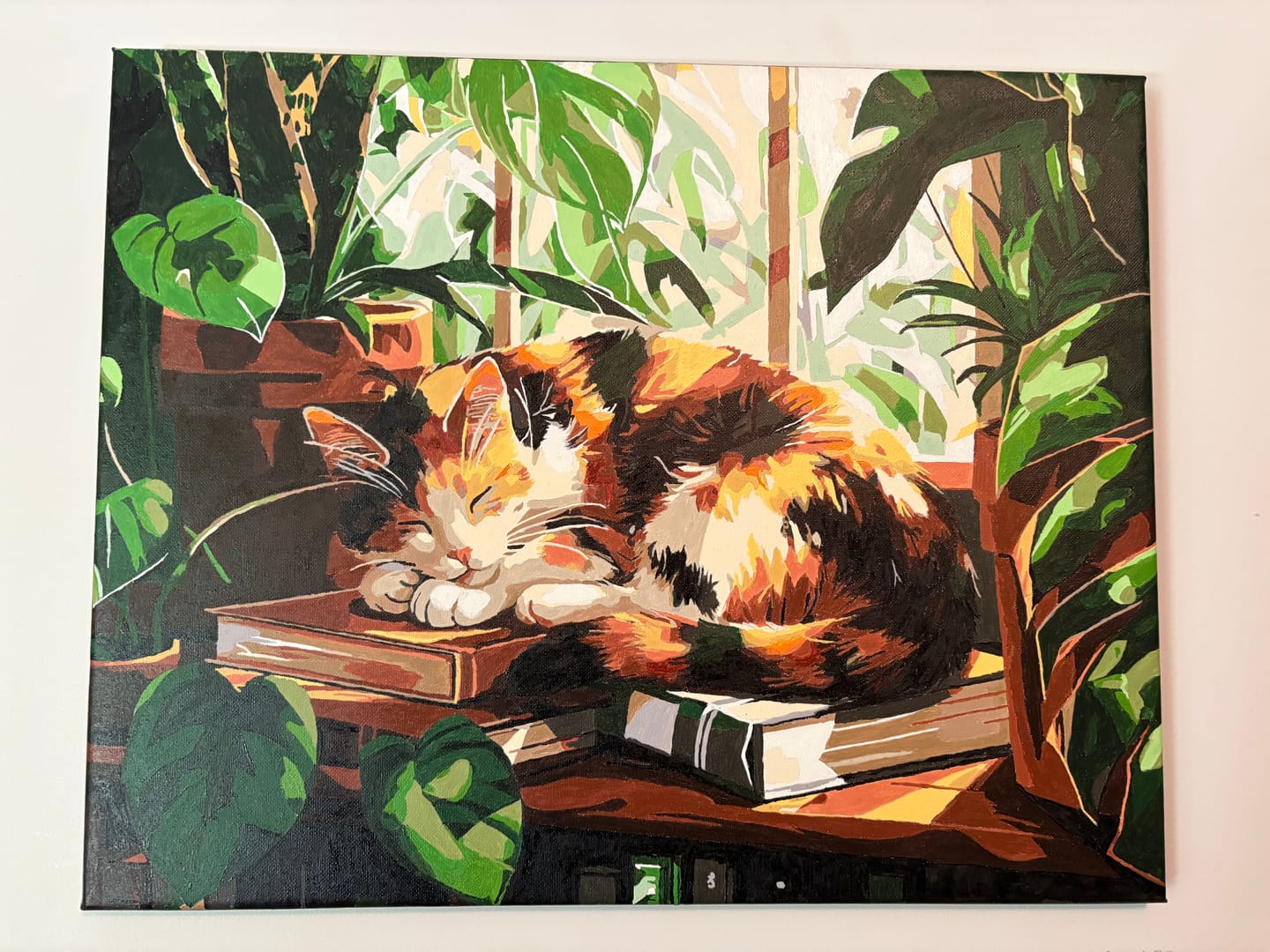 Customer photo review of Sleeping Cat at the Window | Paint by Number