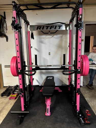 Customer photo review of RitFit Pink M1 PRO Multi-Functional Smith Machine Home Gym Package