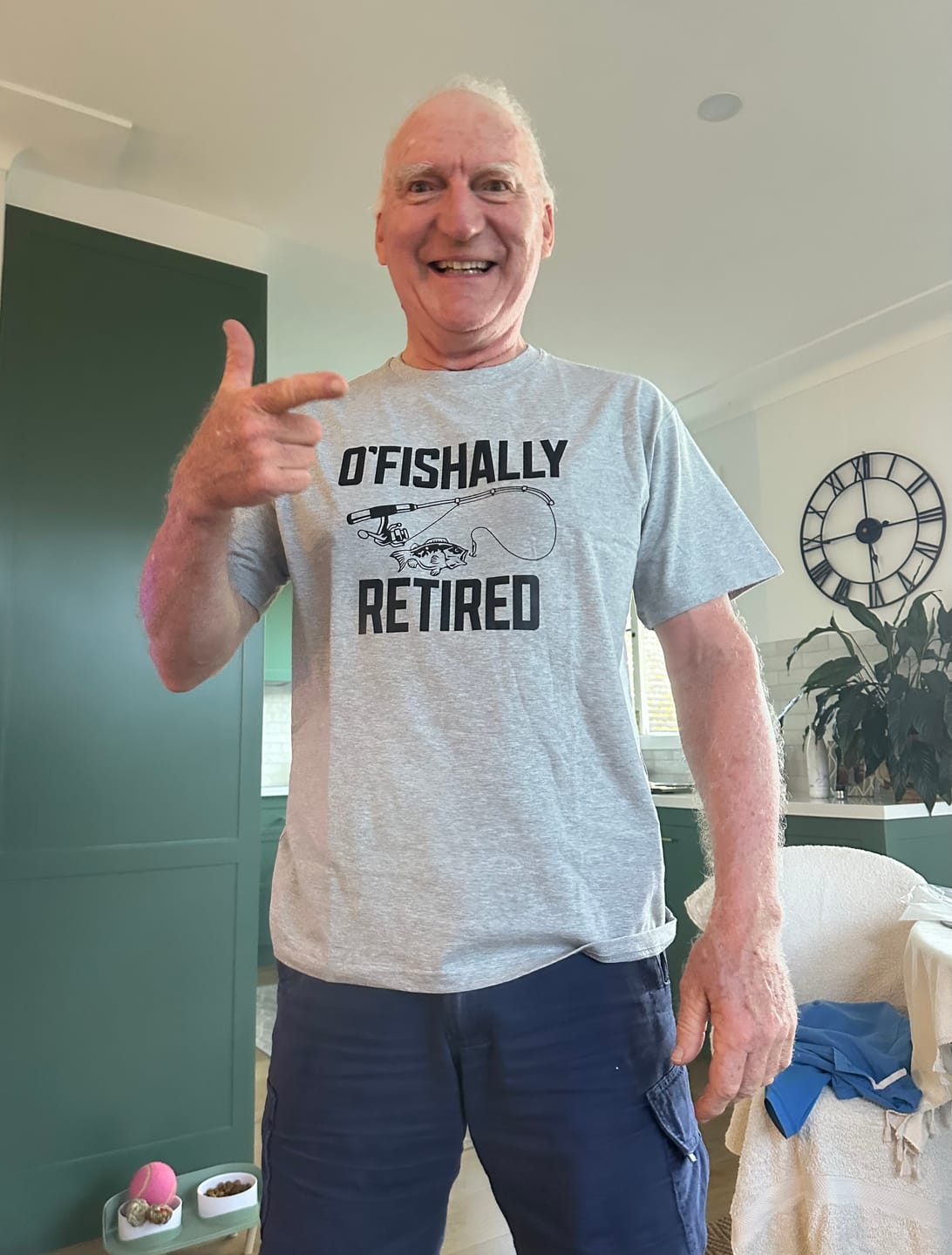 Customer photo review of O'fishally Retired T-Shirt