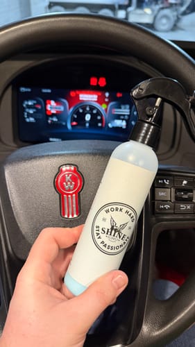 Customer photo review of Shine Supply Work Hard Spray Bottle w/Fine Mist Sprayer 8oz.