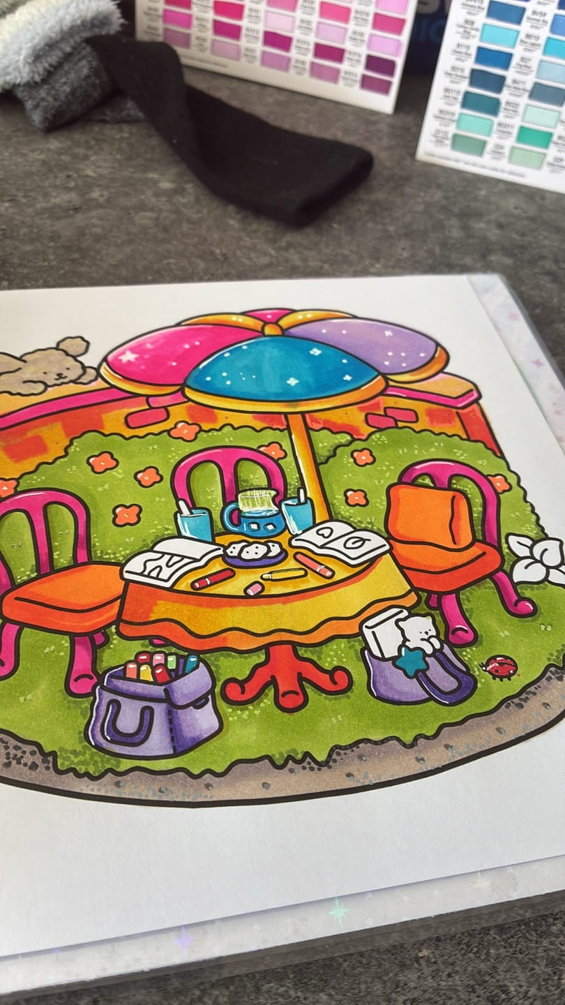 Customer photo review of Ohuhu Oahu 320 Colors Dual Tips Alcohol Art Markers, Fine & Chisel (New Color Codes)