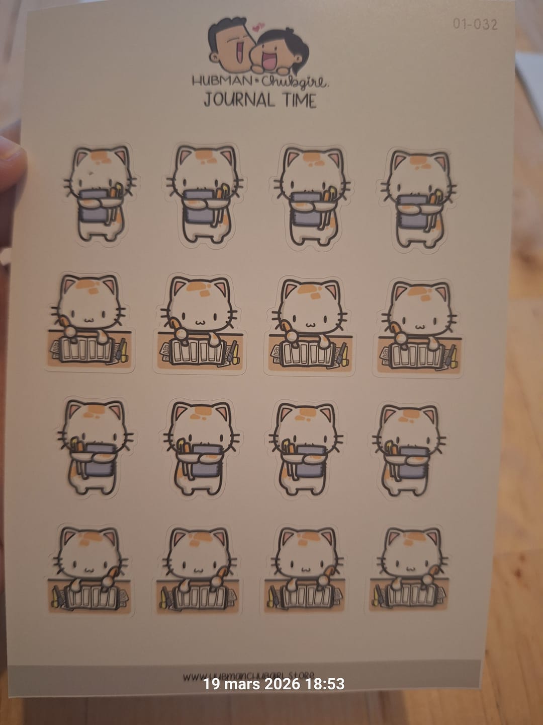 Customer photo review of Journal Time Planner Stickers
