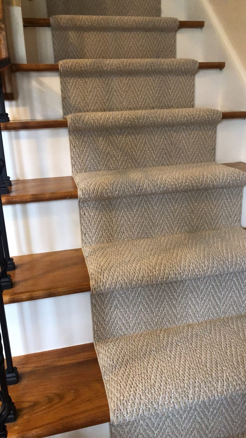 Customer photo review of Anderson Tuftex Twine Modern Farmhouse Stair Runner