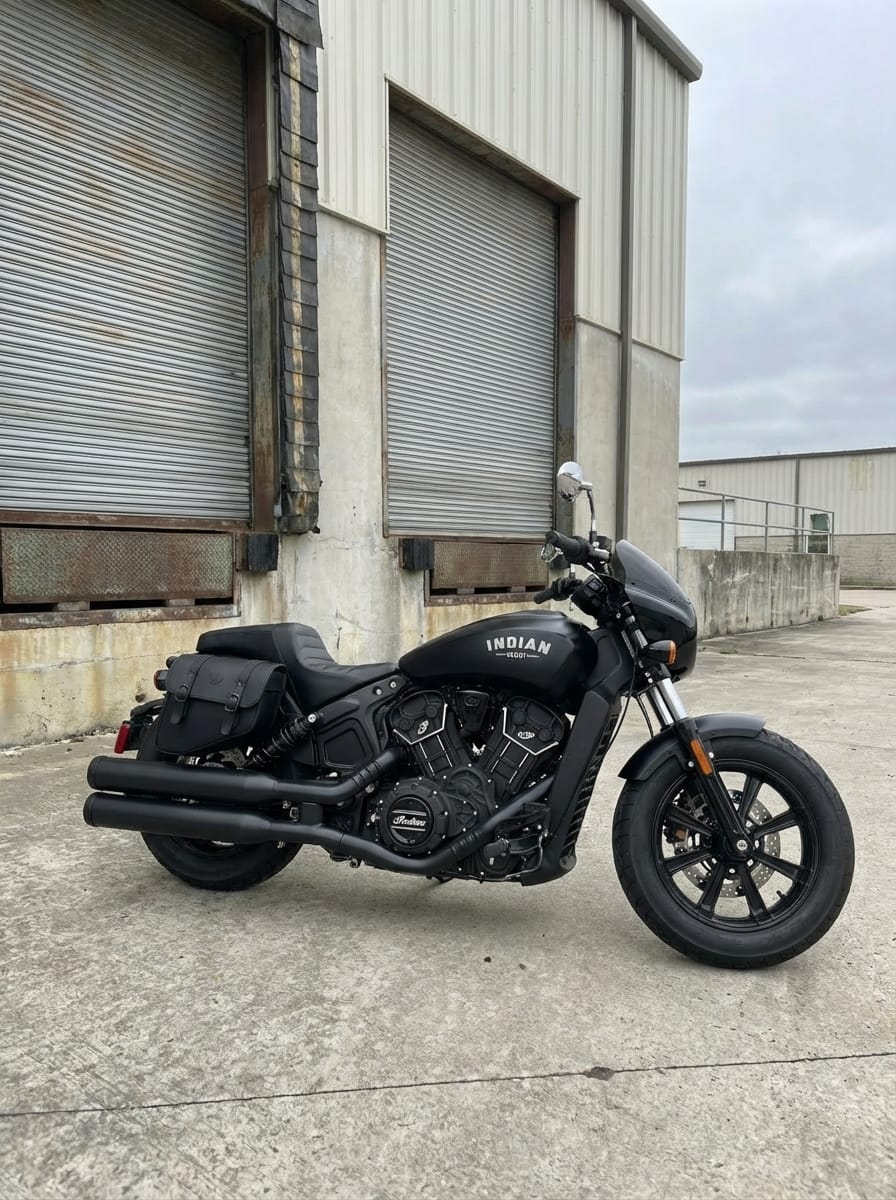 Customer photo review of 8L - Pony Indian Sport Scout Sixty 2025+ Leather Motorcycle Saddlebags
