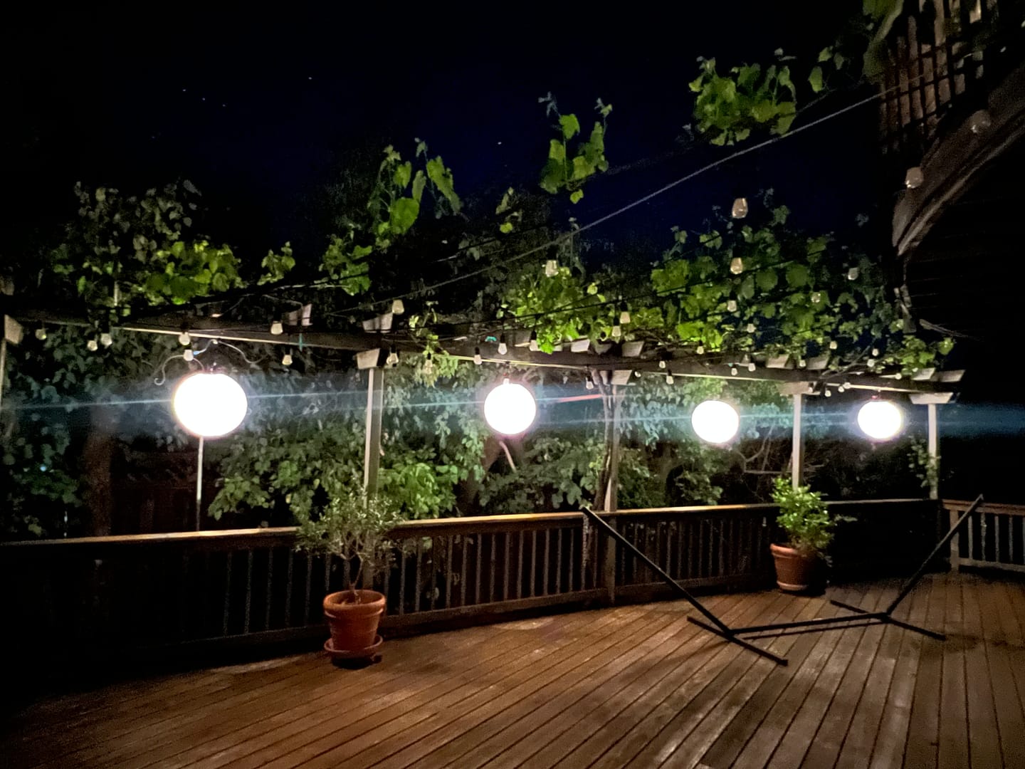 Customer photo review of 18" White Shimmering Nylon Lantern, Even Ribbing, Durable, Hanging