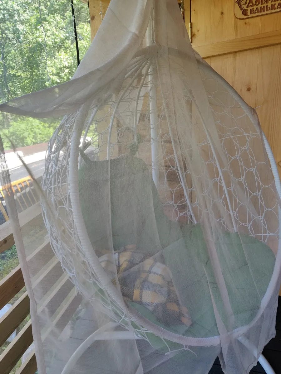 Customer photo review of Leichte Outdoor Voile Gardine nach Maß mit Klettaufhängung · Calvera