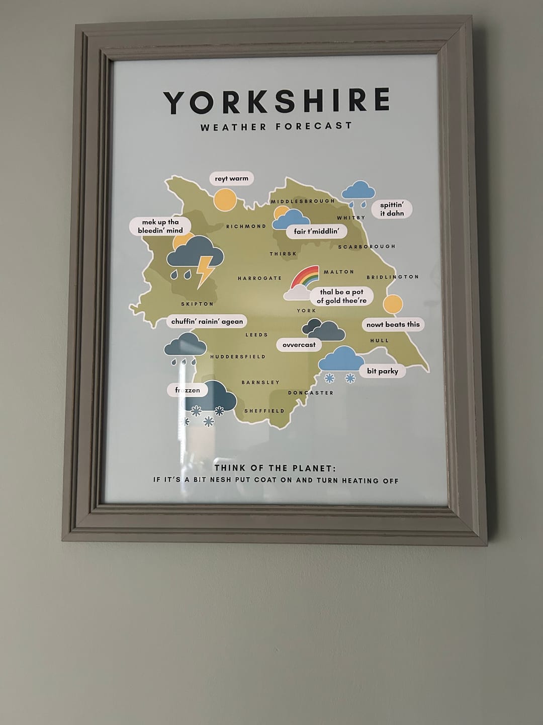 Customer photo review of Yorkshire Weather Forecast - Print