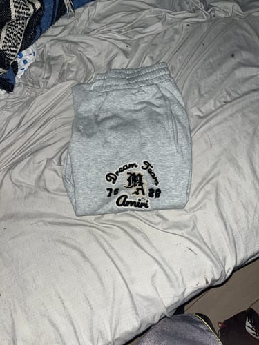 Customer photo review of Logo-Embroidered Cotton-Jersey Pant